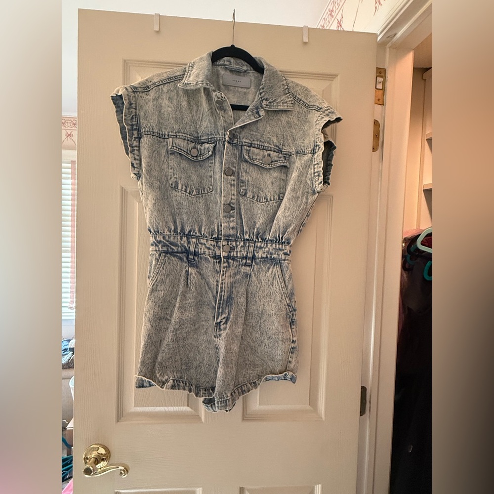 Blank denim romper